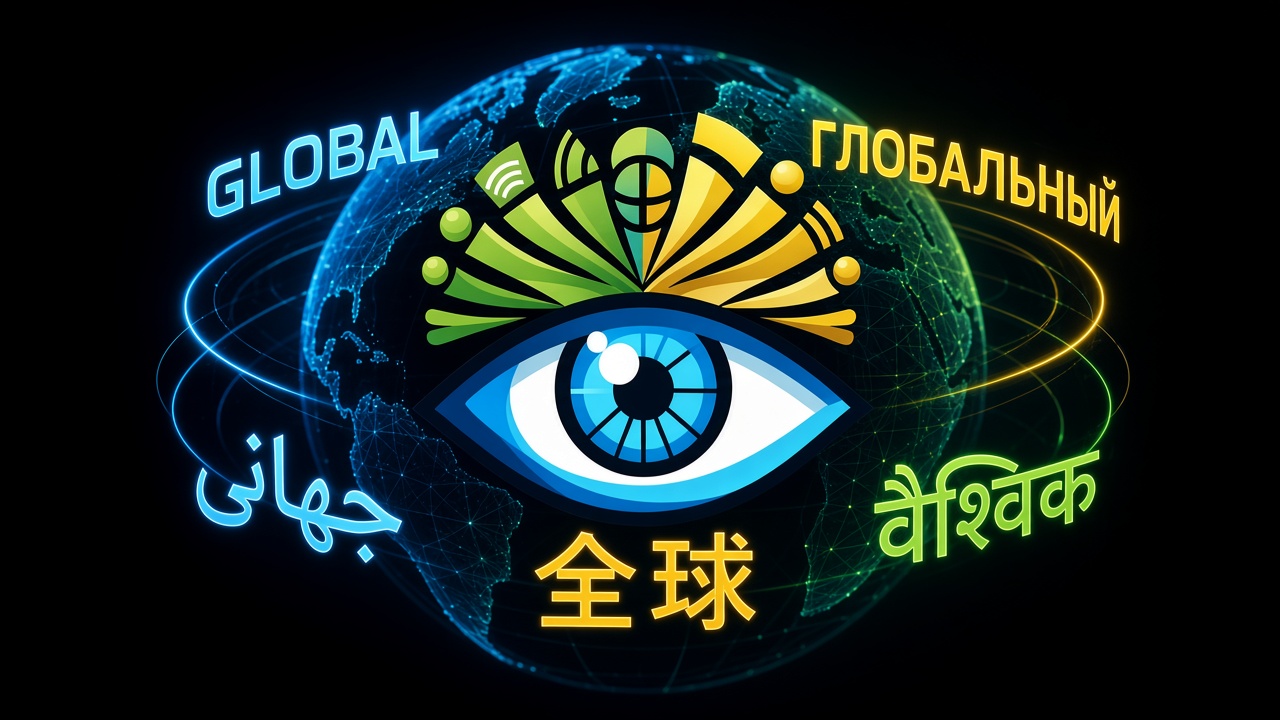 Veentry around the world: “global” in English, Russian, Chinese, Persian and Hindi